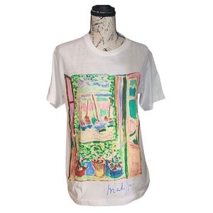 NWOT Henri Matisse Open Window, Collioure Art Print Shirt, Size Small